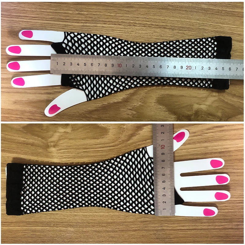 Punk Mittens Ladies Sexy Gloves Mesh