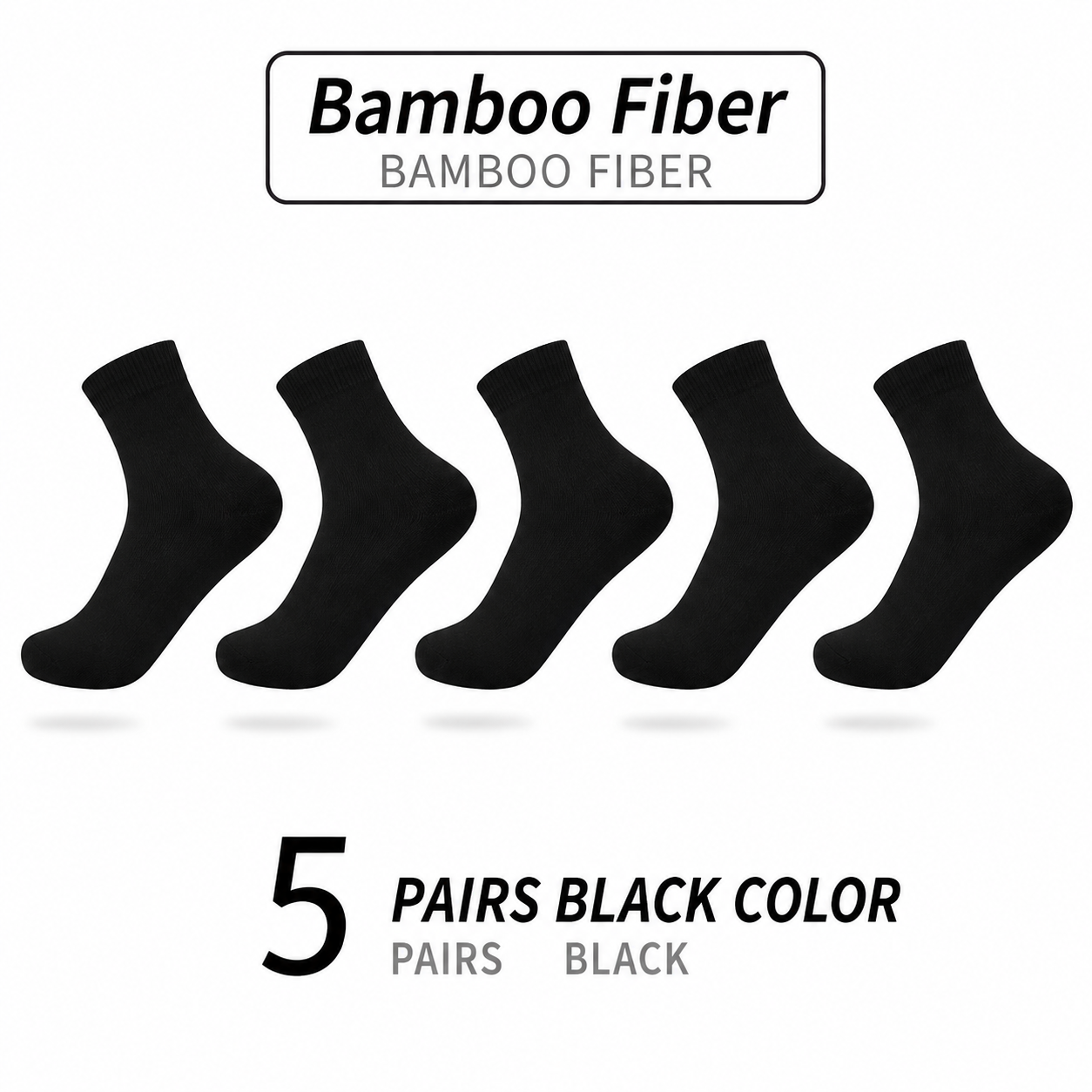 Pack of 5 pairs – AeroSensa™ socks Classic Breathable Compression Bamboo Sox