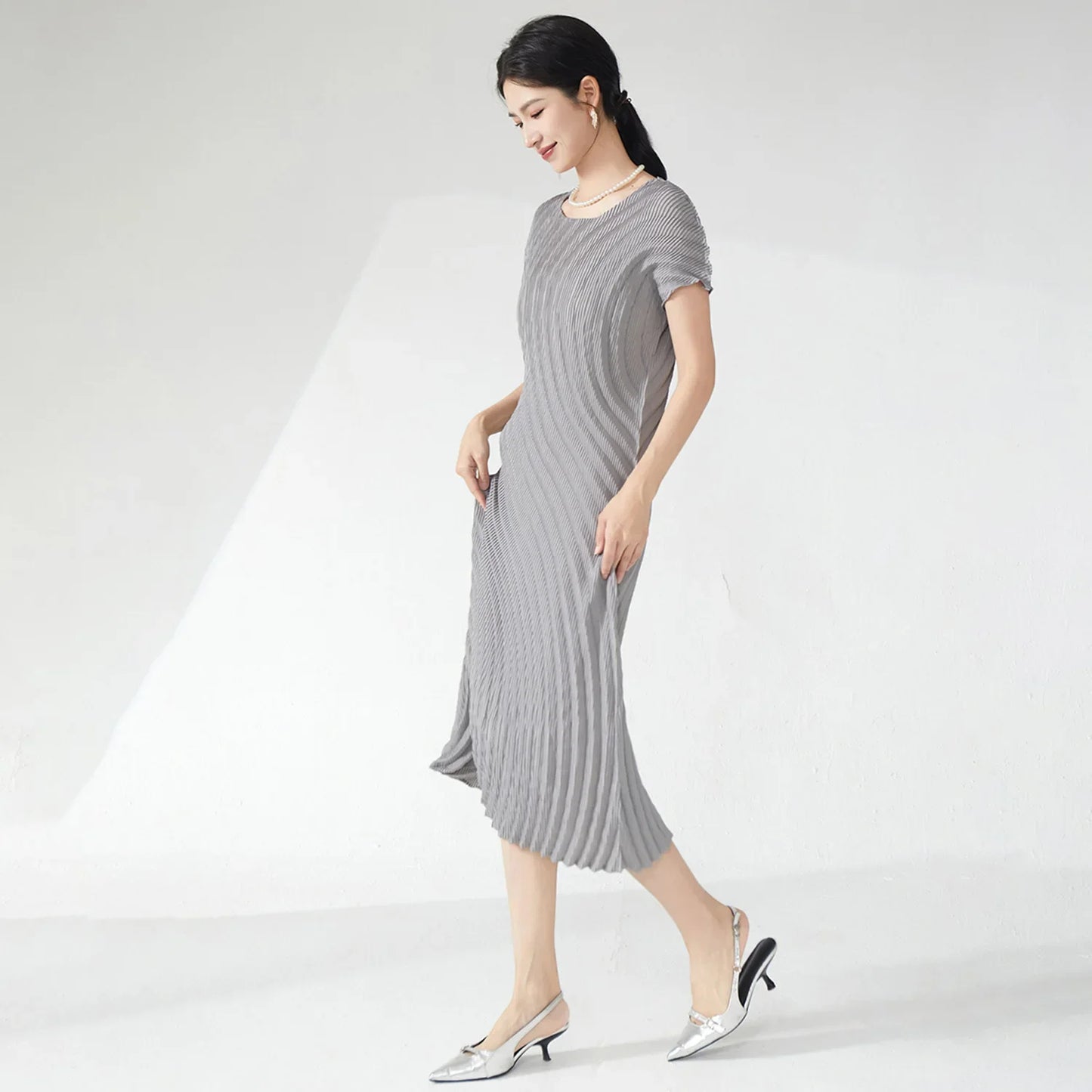  Midi Straight Tube Dress 