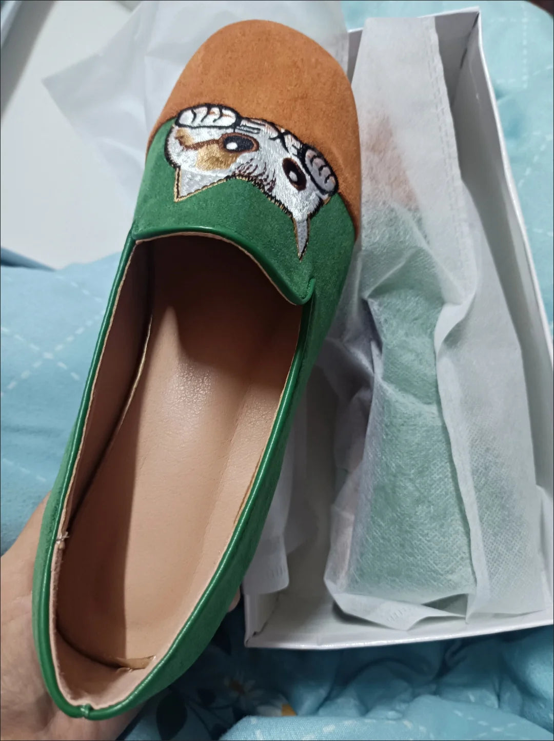 Cat Emboridery Slippers