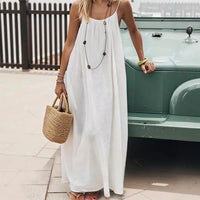 Strapless Backless Long Loose Home Dress