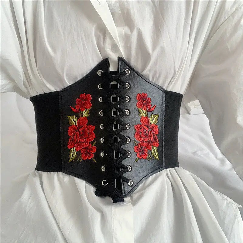 Corset Wide Belts Faux Leather Slimming Body
