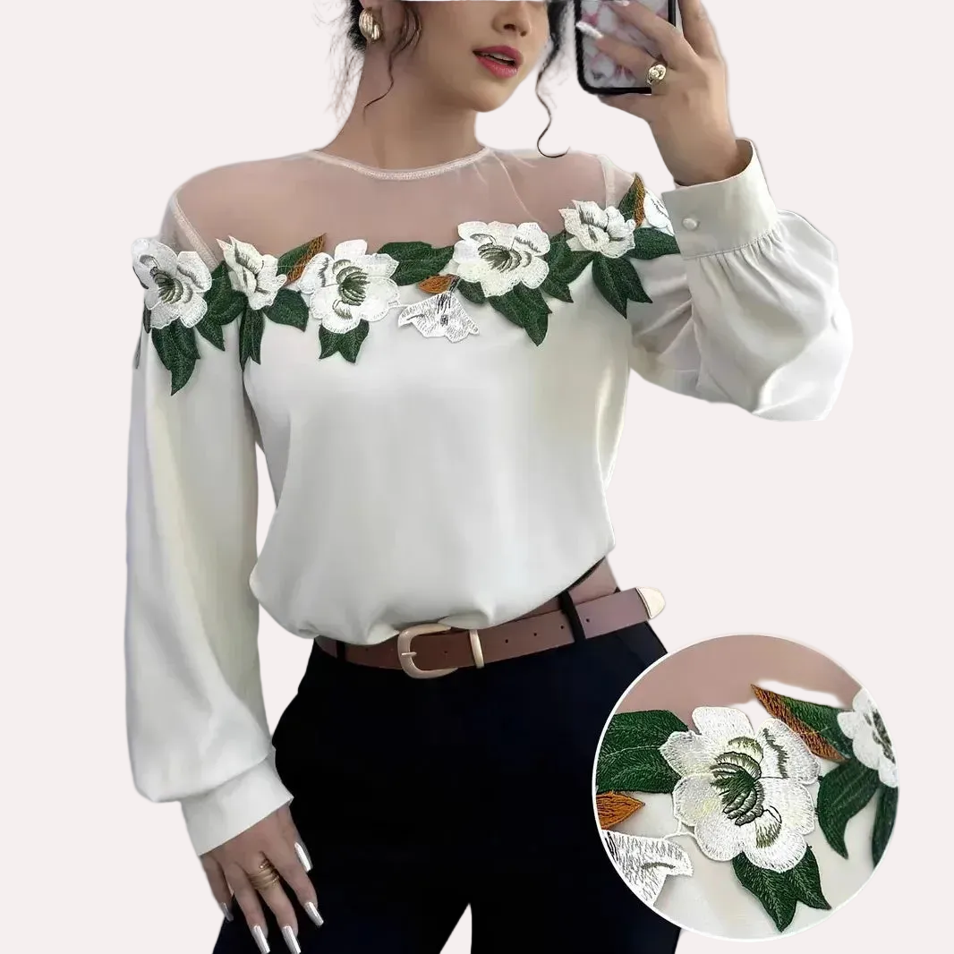 Embroidery Shirt Women'S Clothing