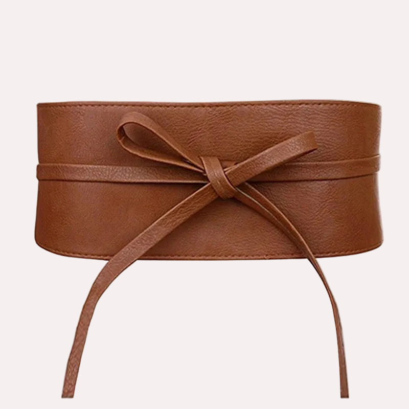 Boho Belt for Women Bowknot Faux Leather Wrap