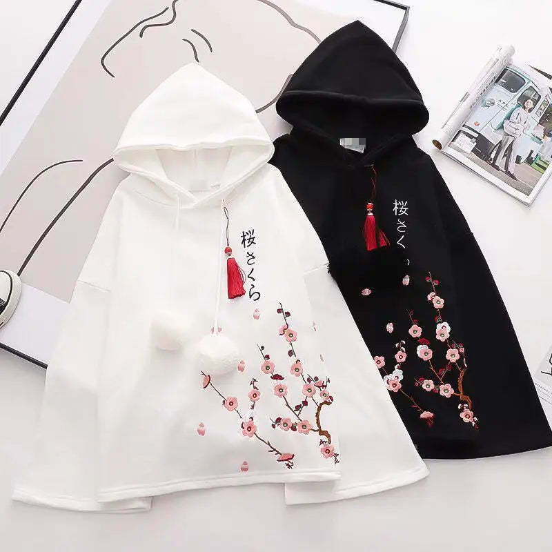 Preppy Hoodie Sweatshirt Patchwork 