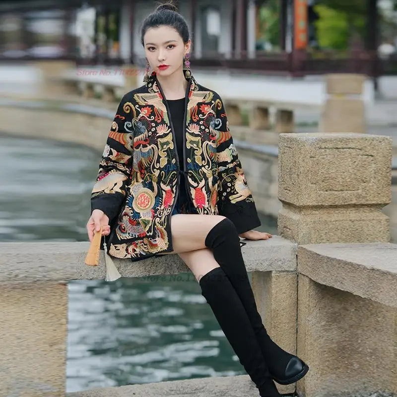  Vintage Coat Retro Improved Hanfu Embroidery