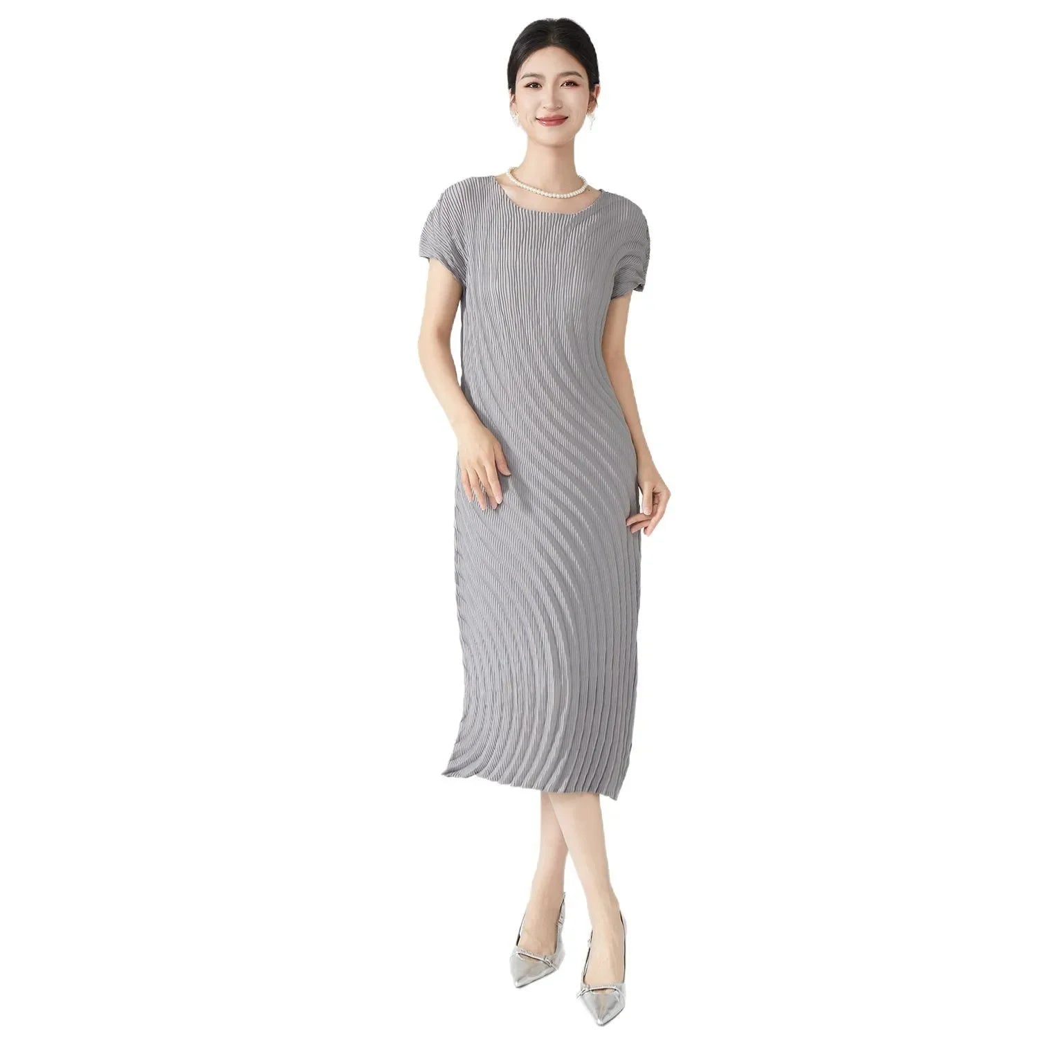  Midi Straight Tube Dress 