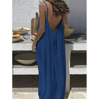 Strapless Backless Long Loose Home Dress