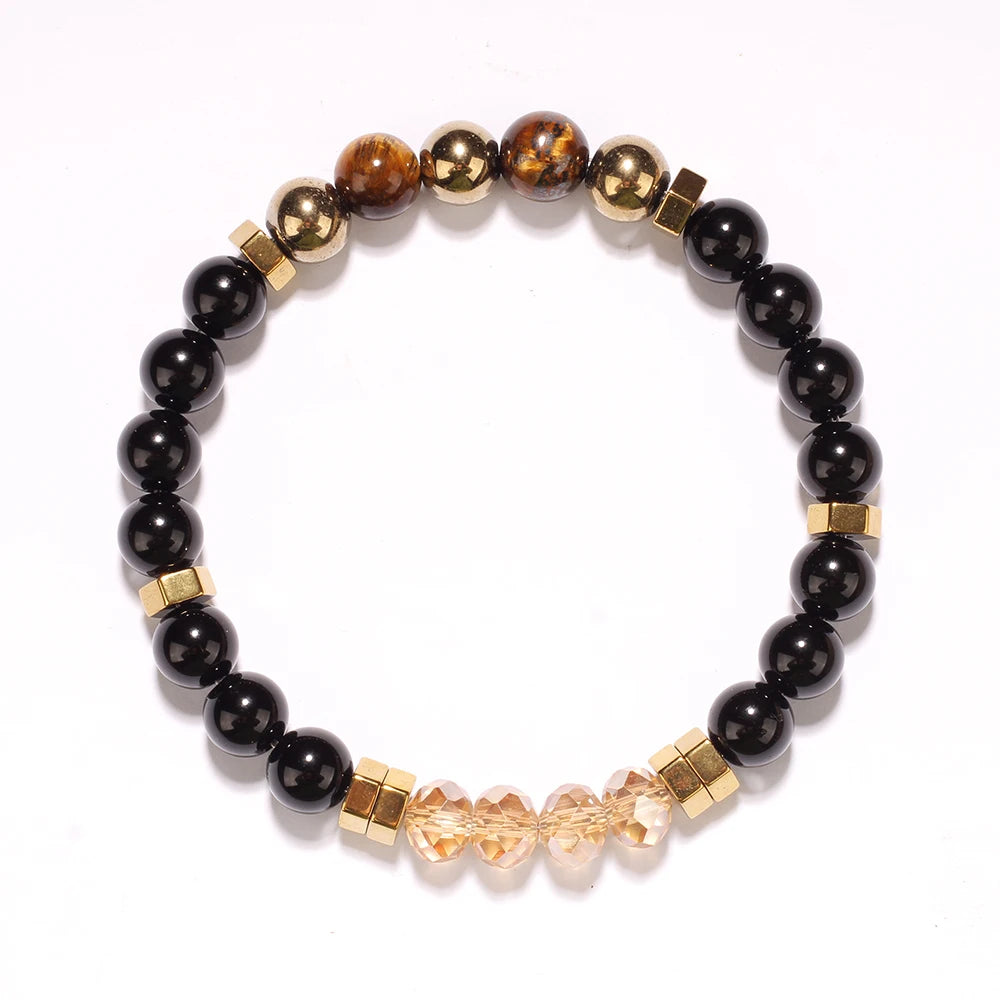 Exquisite Summer Accesorios Hematite Pyrite Brother Holiday Christmas Spiritual Natural Stone Money Bracelet Attract Money