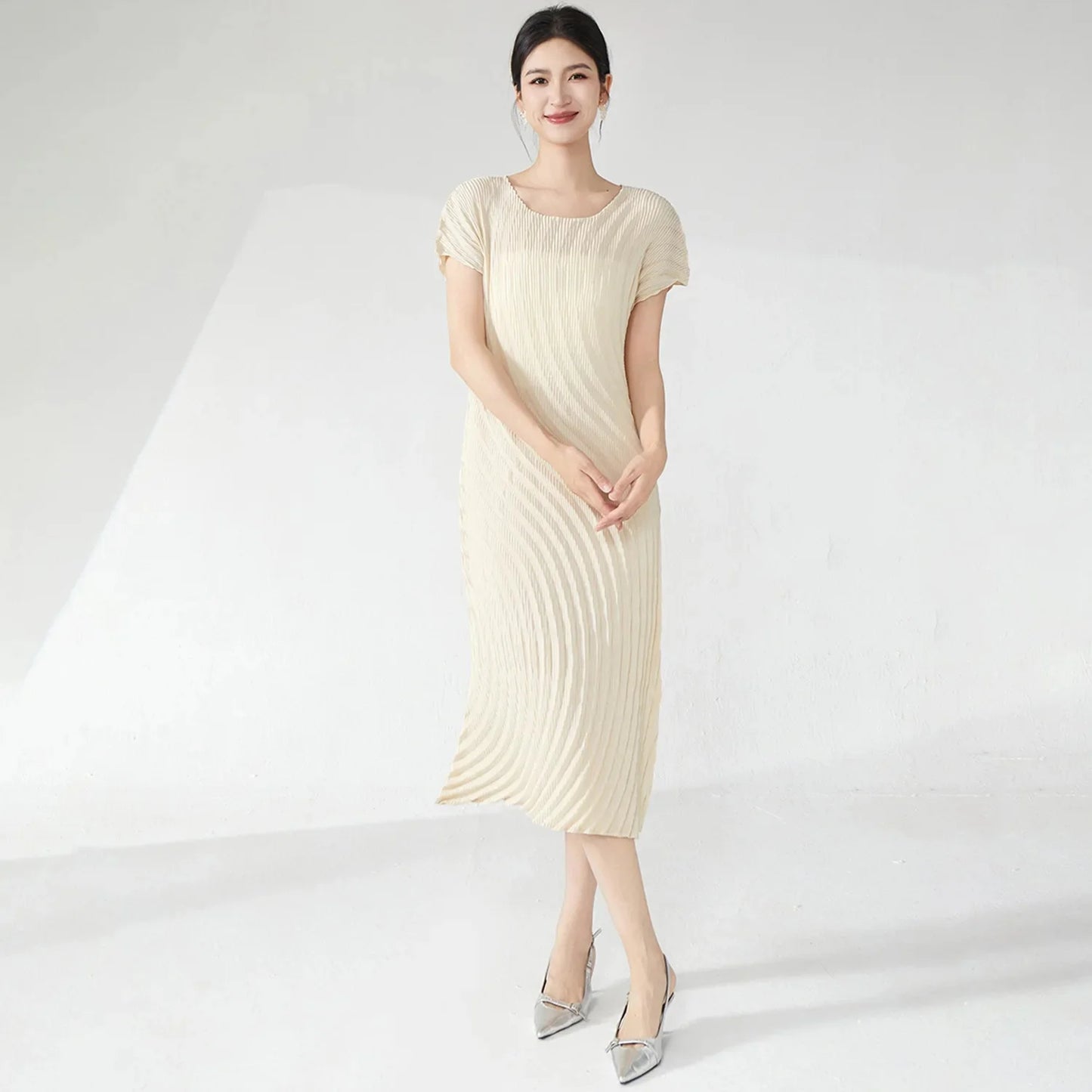  Midi Straight Tube Dress 