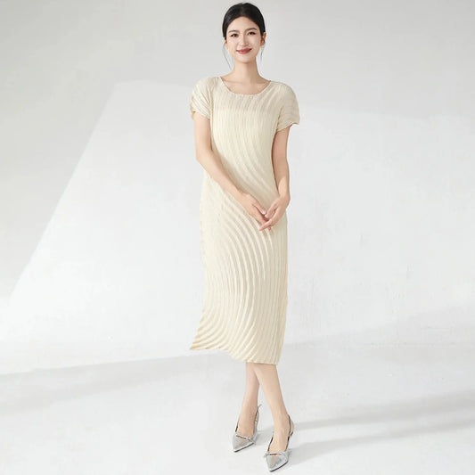  Midi Straight Tube Dress 