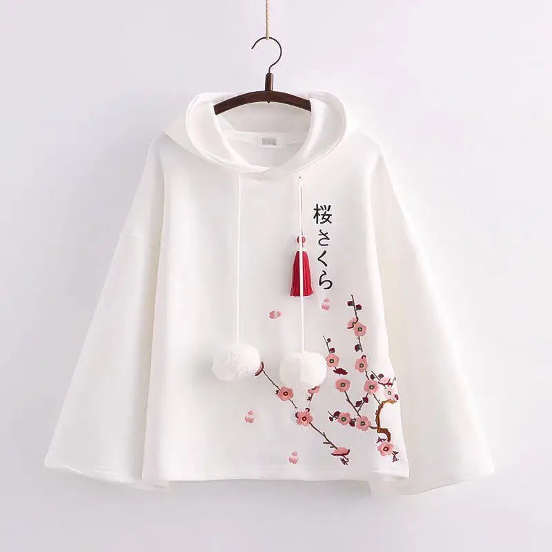 Preppy Hoodie Sweatshirt Patchwork 
