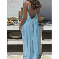 Strapless Backless Long Loose Home Dress