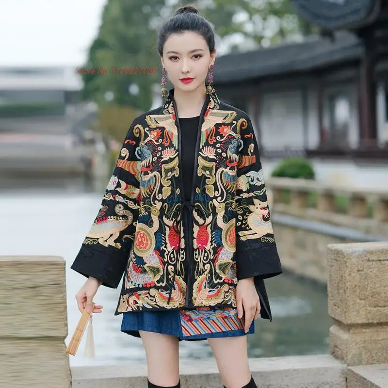 Vintage Coat Retro Improved Hanfu Embroidery