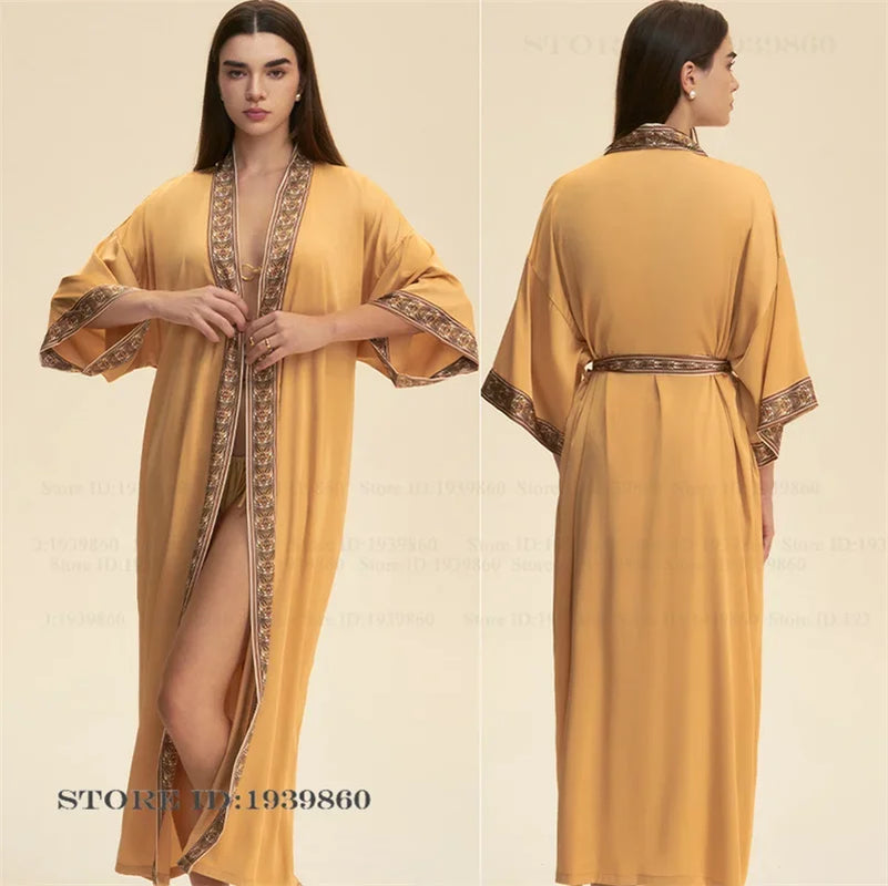 Flower Female Long Robe Nightgown
