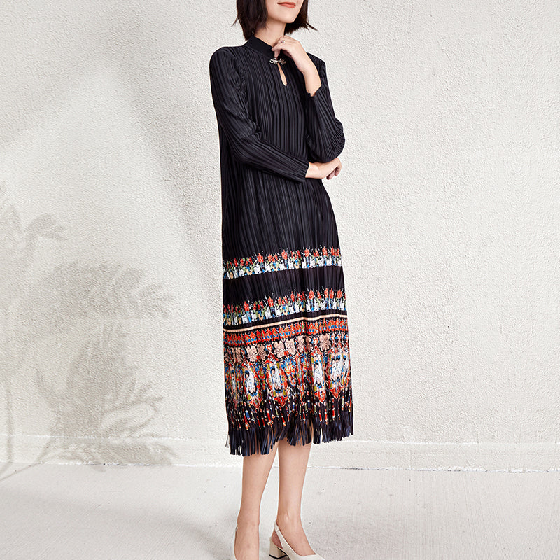 Ladies Dresses 2026 Elegant Casual Dresses Miyake Pleated Dresses