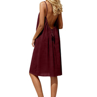Strapless Backless Long Loose Home Dress