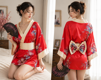 Japanese Satin Kimono | Luxury Floral Dressing Gown