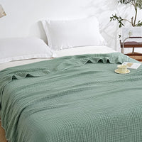 6 Layers Cotton Muslin Blankets Lightweight Cotton Throw Cooling Soft Throw Blanket