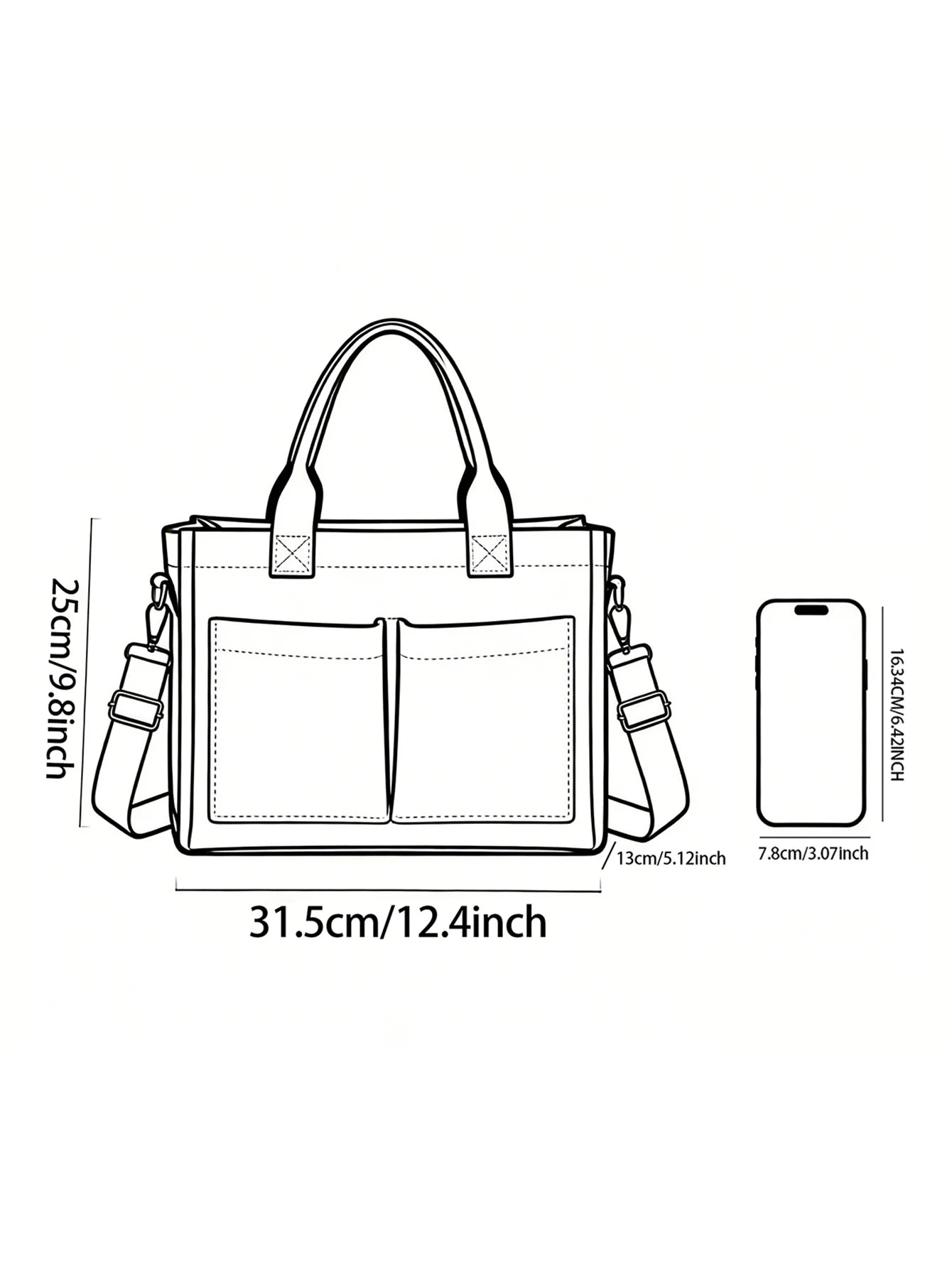 Apricot Corduroy Tote Bag