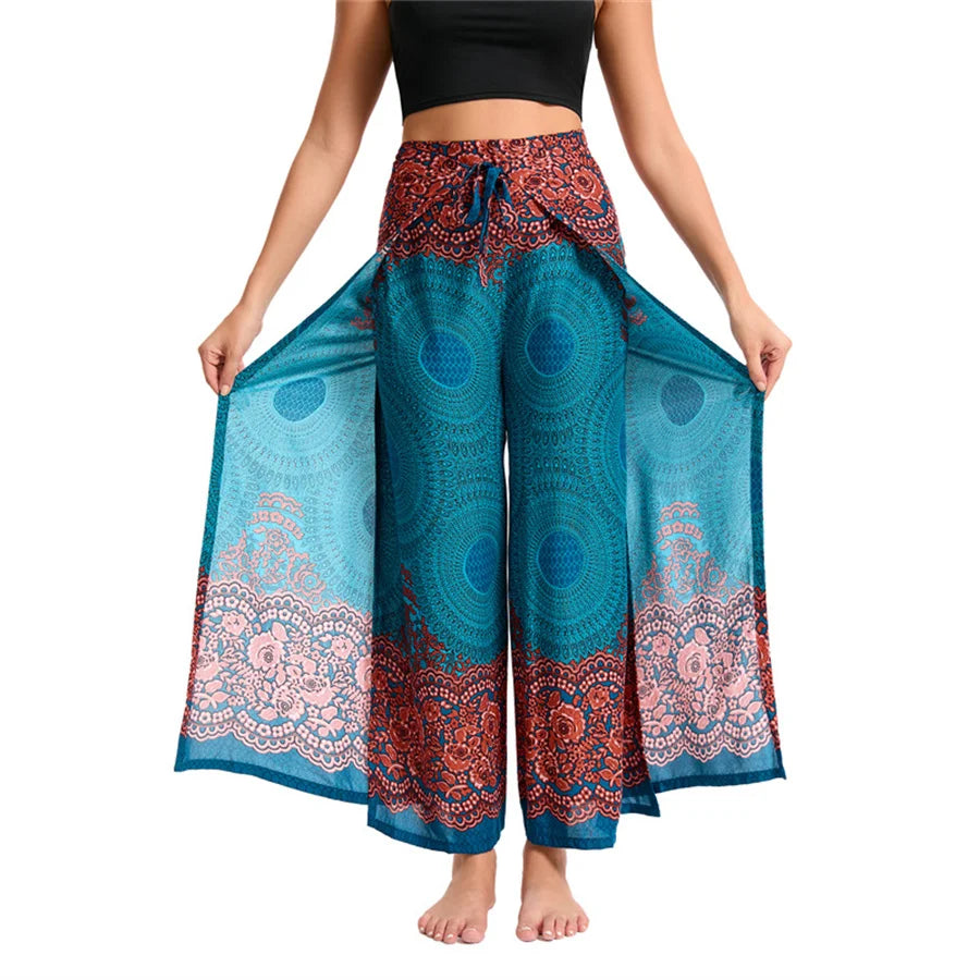 Boho Palazzo Pants Wide Leg Yoga