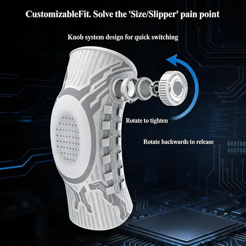 Sweat Wicking Joint Recovery Adjustable Knob Leg Guard Knee Brace Meniscus