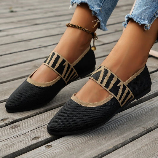 Pointed Knitted Dressy Toe Loafers