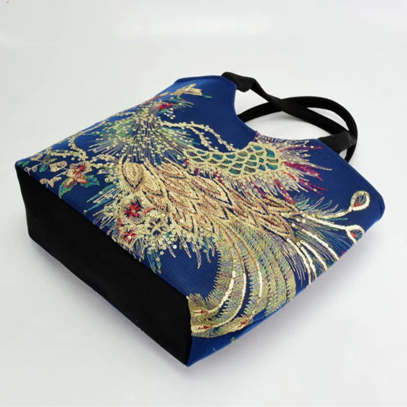 Ethnic Style Sequins Tote Bag