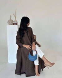 Abaya cardigan Long Robe Folded Windbreaker