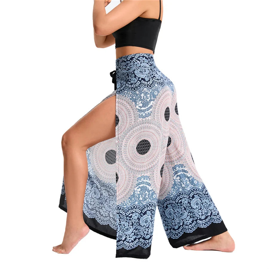 Boho Palazzo Pants Wide Leg Yoga