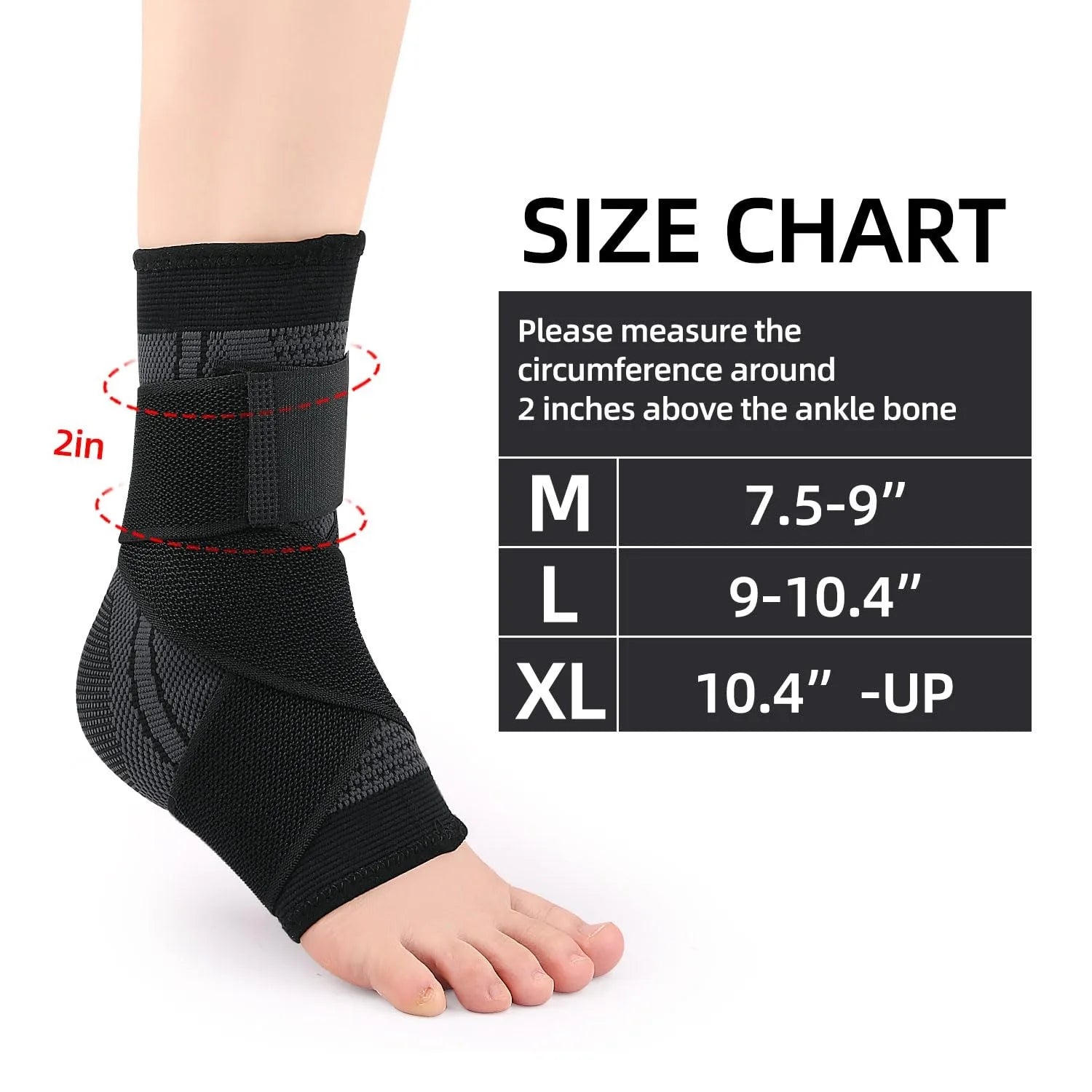 Adjustable Ankle Brace Compression Sleeve