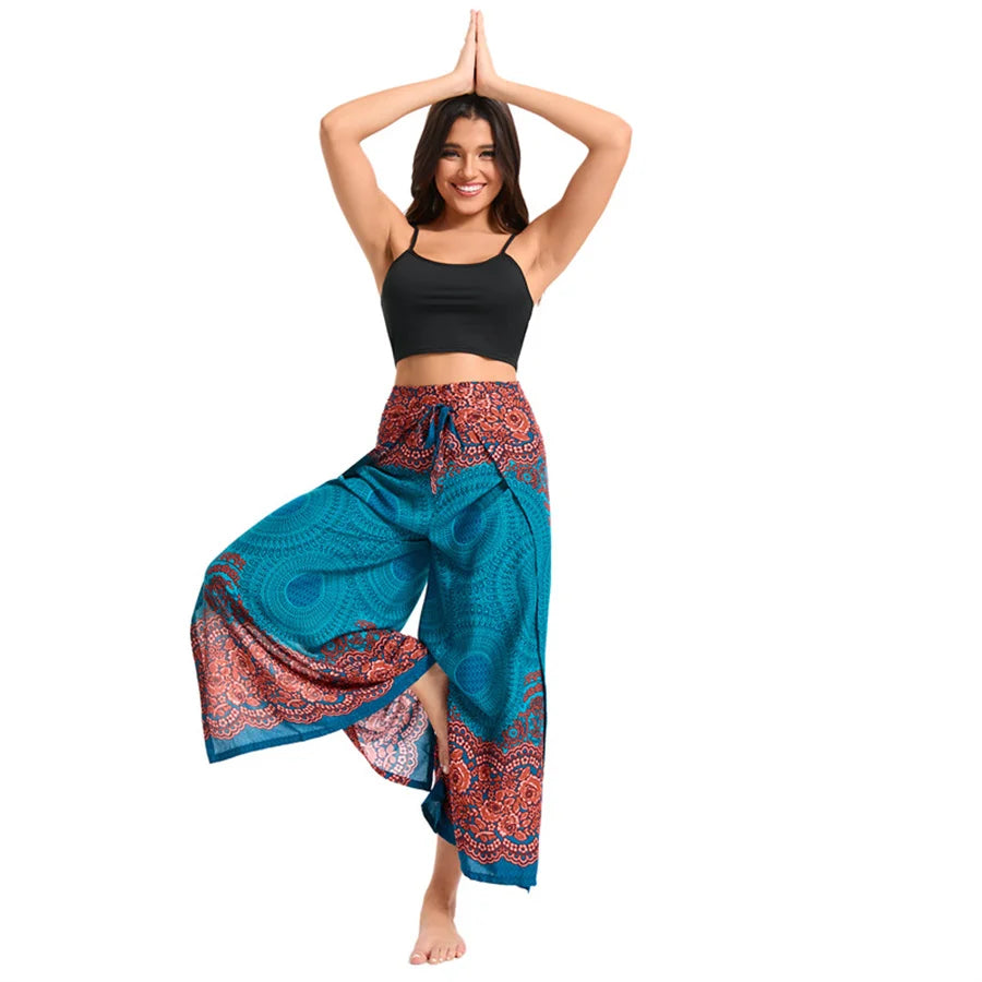 Boho Palazzo Pants Wide Leg Yoga