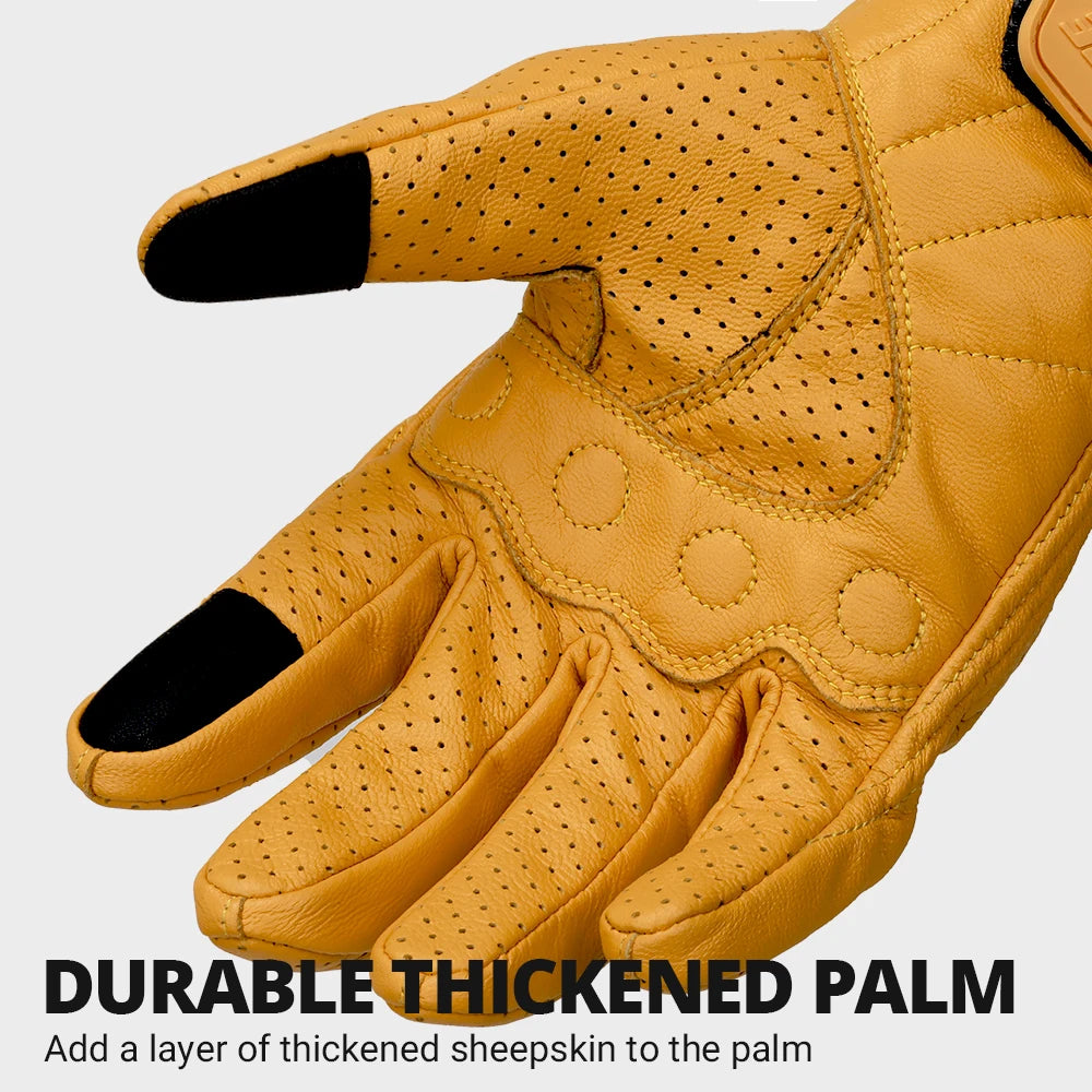 Motorcycle Gloves Summer Breathable Unisex Biker Gloves with Anti-Slip Ventilation Design Motorbike Ride Glove