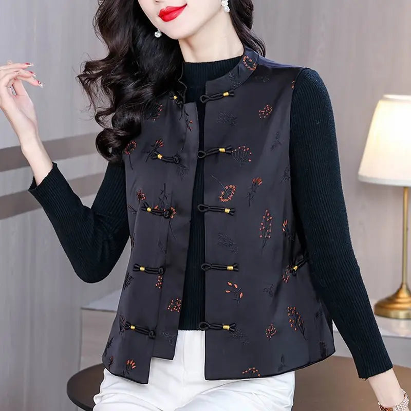  Retro Style Embroidery Jacquard Fashion Jacket