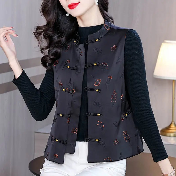 Retro Style Embroidery Jacquard Fashion Jacket