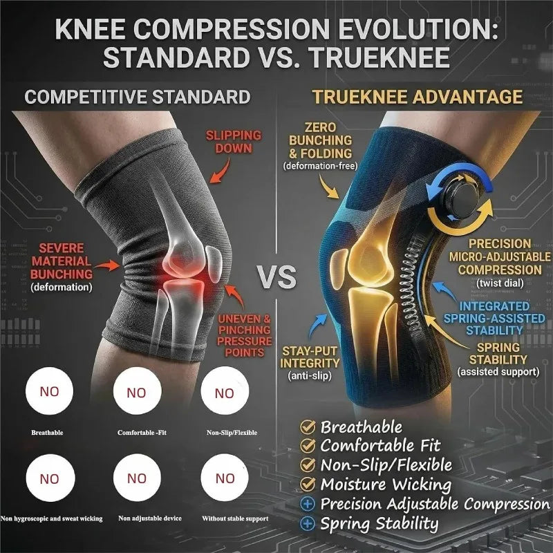Sweat Wicking Joint Recovery Adjustable Knob Leg Guard Knee Brace Meniscus