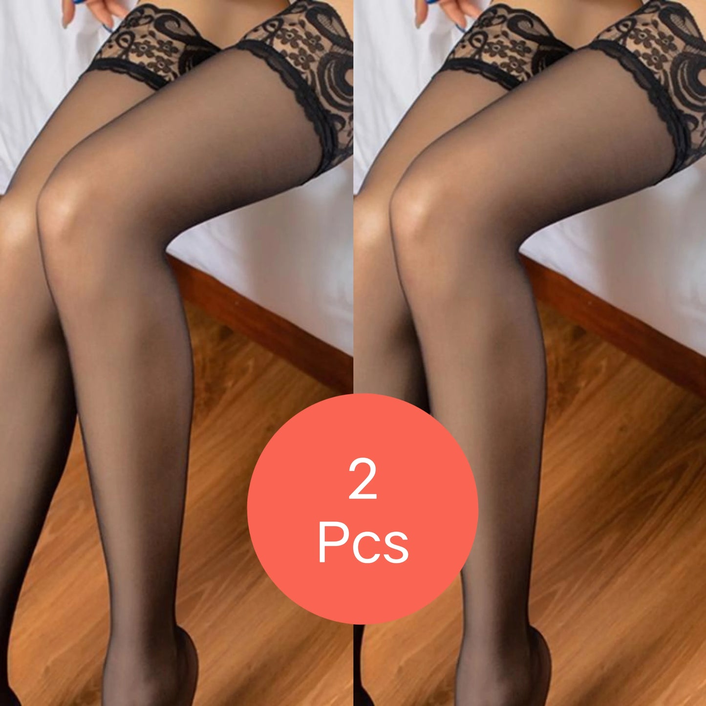 Flower Transparent Silk Stocking