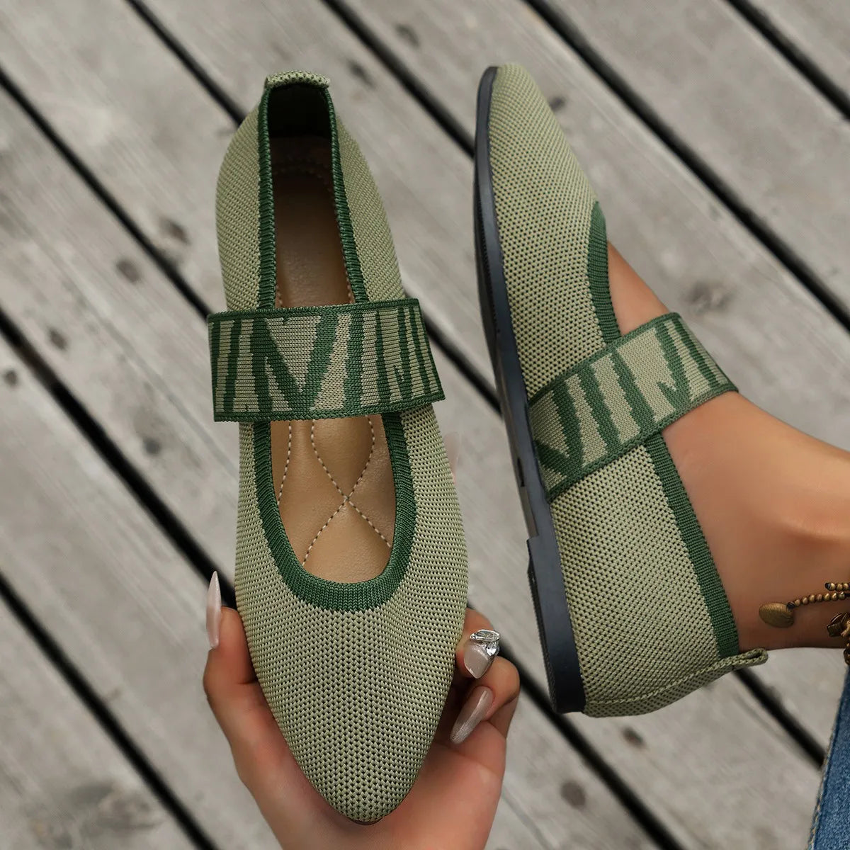 Pointed Knitted Dressy Toe Loafers