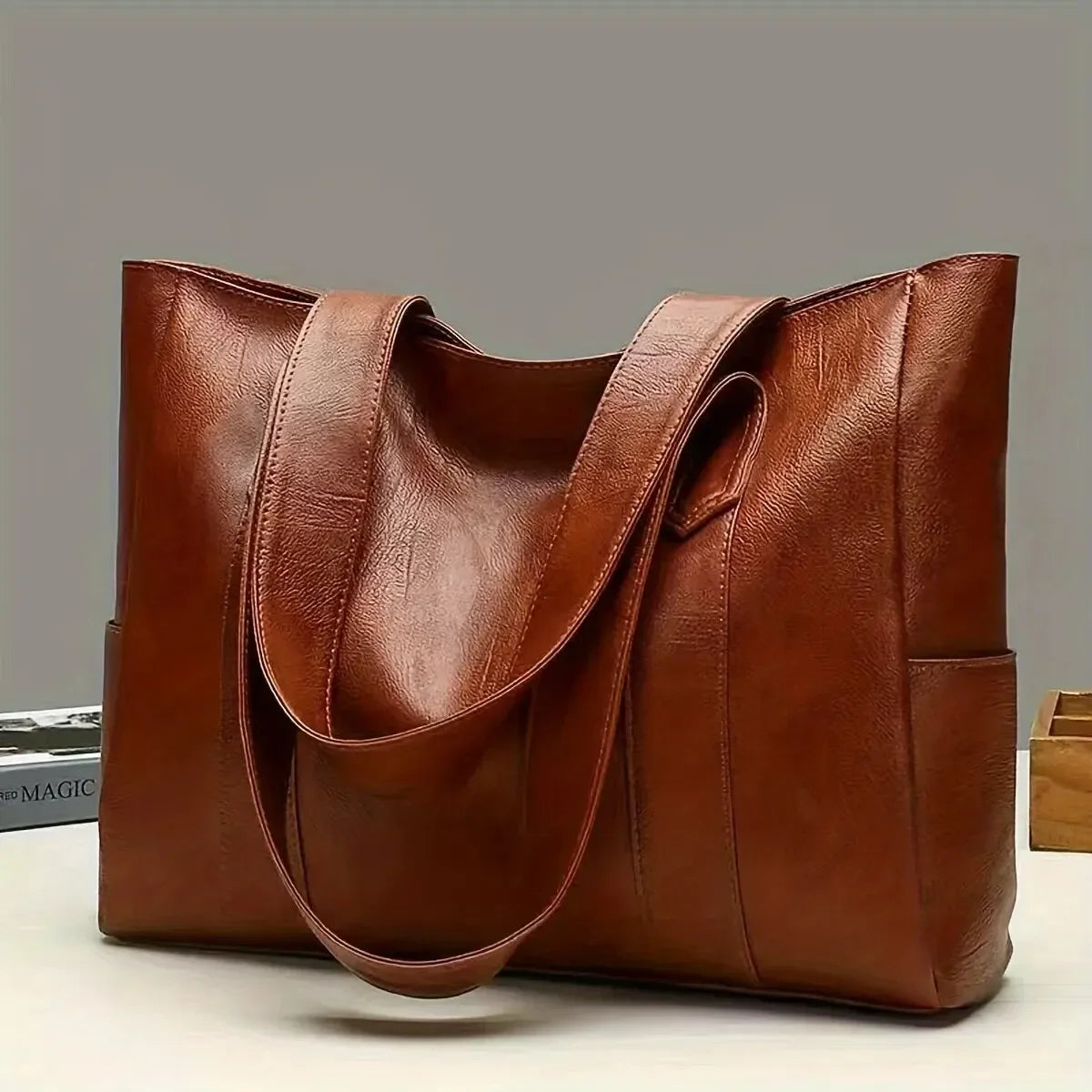 Vintage Plain Shoulder Bag