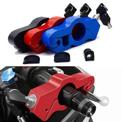 1Pc Motorcycle Handlebar Lock Handlebar Brake Handle Solid Lock Imitating Steal Lock Pull Rod ATV Dirt Street Bikes anti Theft