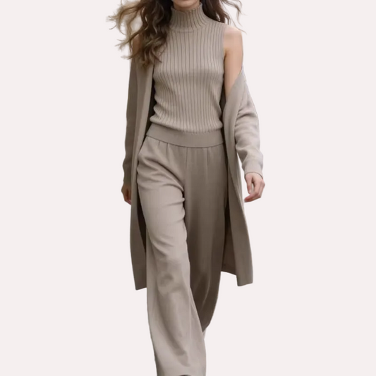Autumn 3 Piece Women Cardigan TracksuitsKnitted