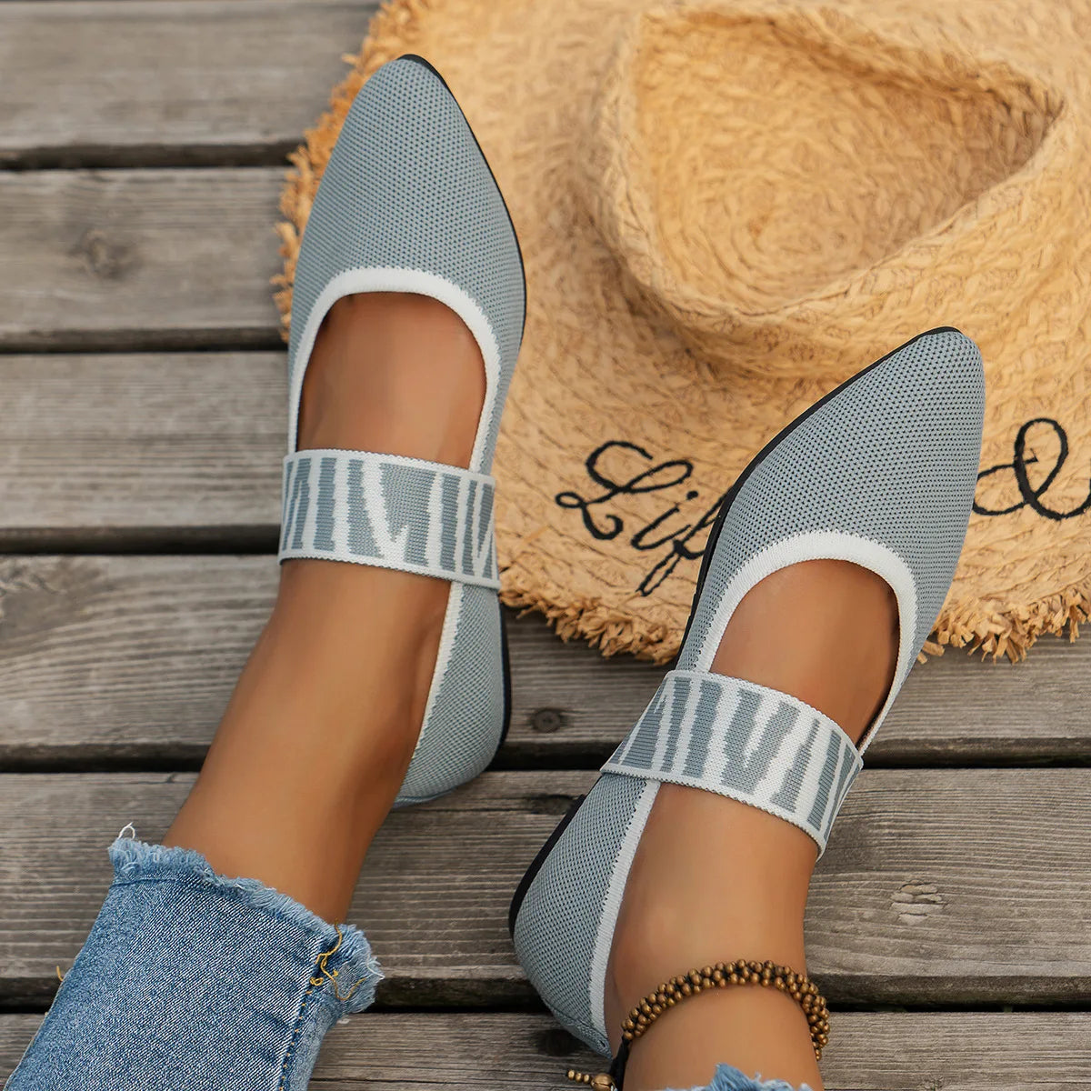 Pointed Knitted Dressy Toe Loafers
