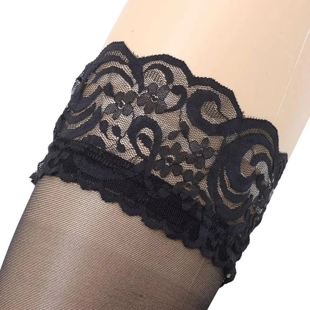 Flower Transparent Silk Stocking