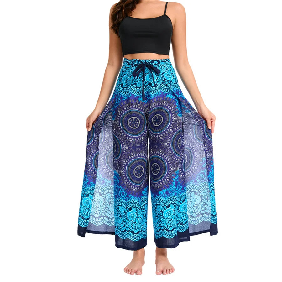 Boho Palazzo Pants Wide Leg Yoga