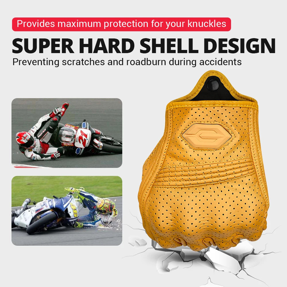 Motorcycle Gloves Summer Breathable Unisex Biker Gloves with Anti-Slip Ventilation Design Motorbike Ride Glove