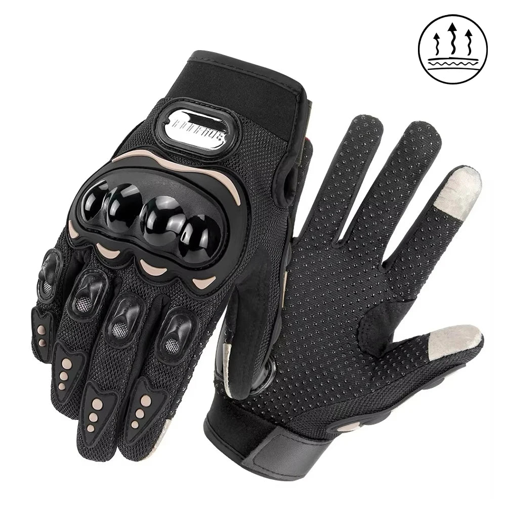 Motorcycle Gloves Summer Breathable Unisex Biker Gloves with Anti-Slip Ventilation Design Motorbike Ride Glove