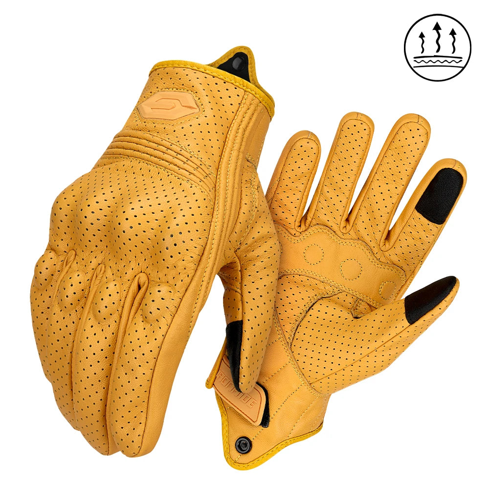Motorcycle Gloves Summer Breathable Unisex Biker Gloves with Anti-Slip Ventilation Design Motorbike Ride Glove