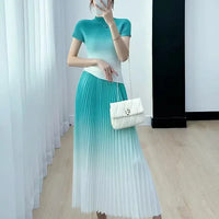 Two Piece Set Women Korean Miyake High-End