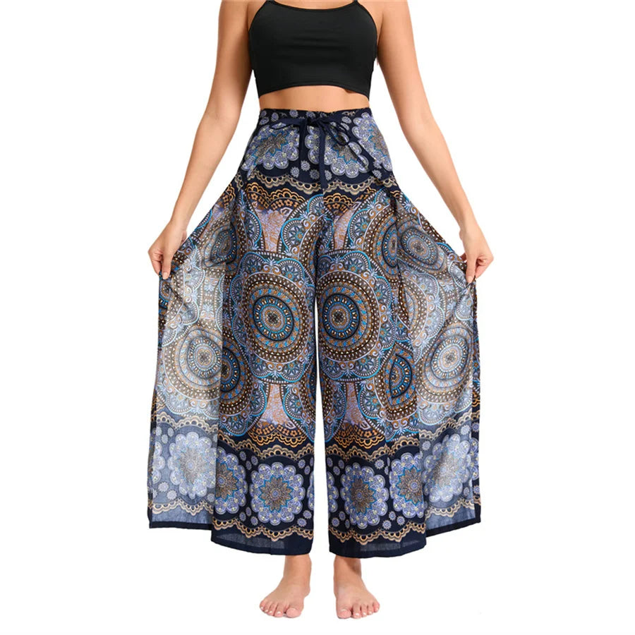 Boho Palazzo Pants Wide Leg Yoga