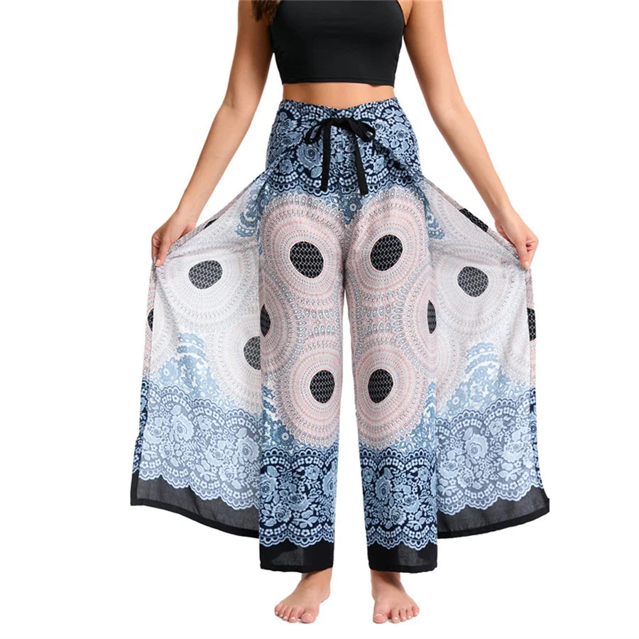 Boho Palazzo Pants Wide Leg Yoga